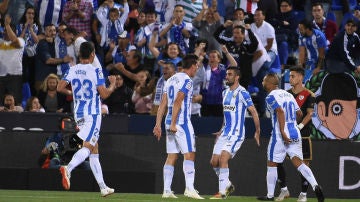 El Leganés celebra un gol