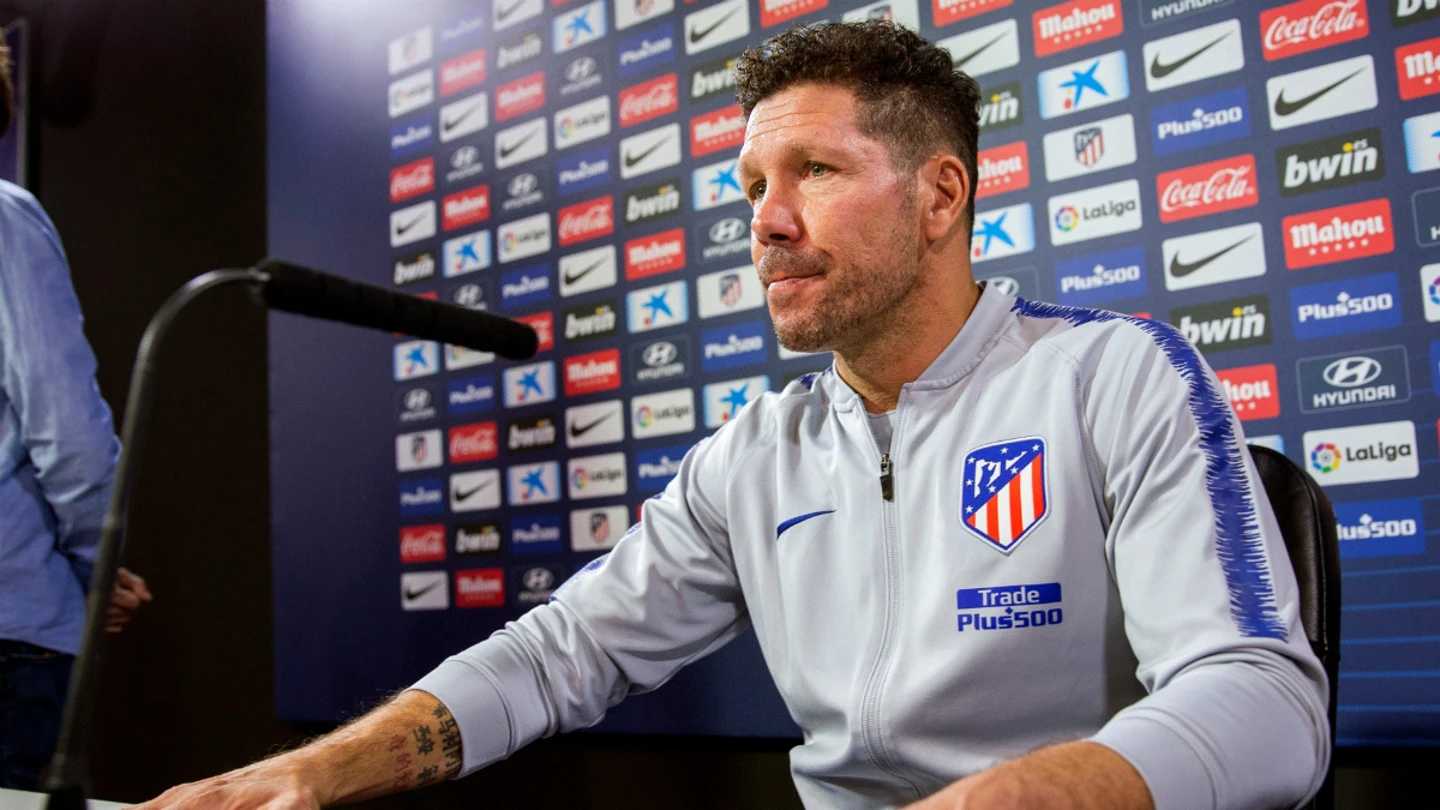 Simeone, en rueda de prensa Simeone, en rueda de prensa