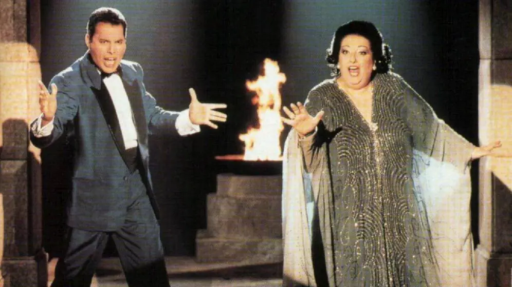 Imagen de archivo de Freddie Mercury y Montserrat Caballé en Barcelona