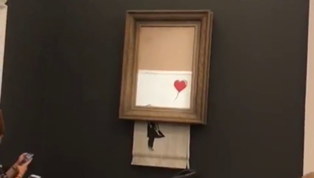 El cuadro de Banksy autodestruyéndose