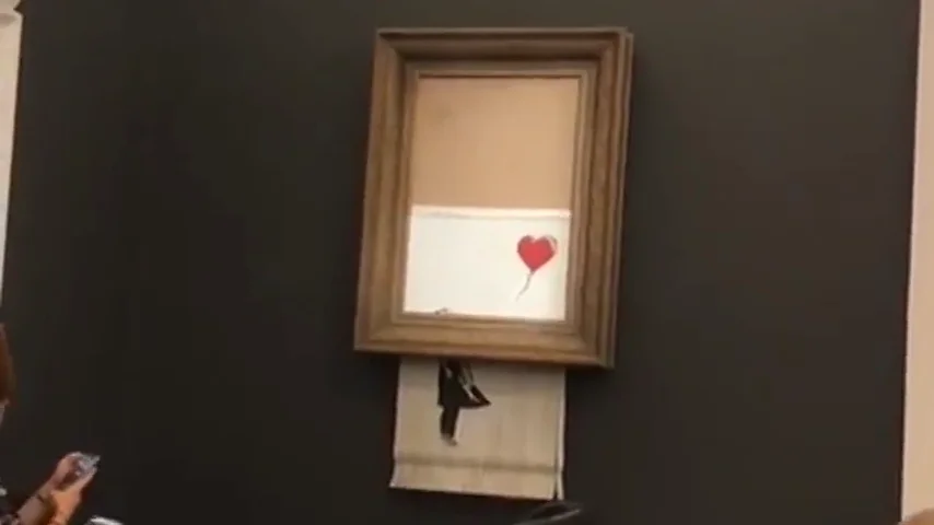 El cuadro de Banksy autodestruyéndose