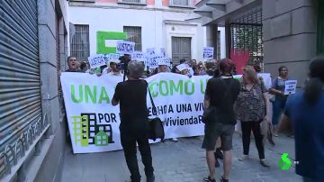 Manifestación contra los desahucios en Madrid