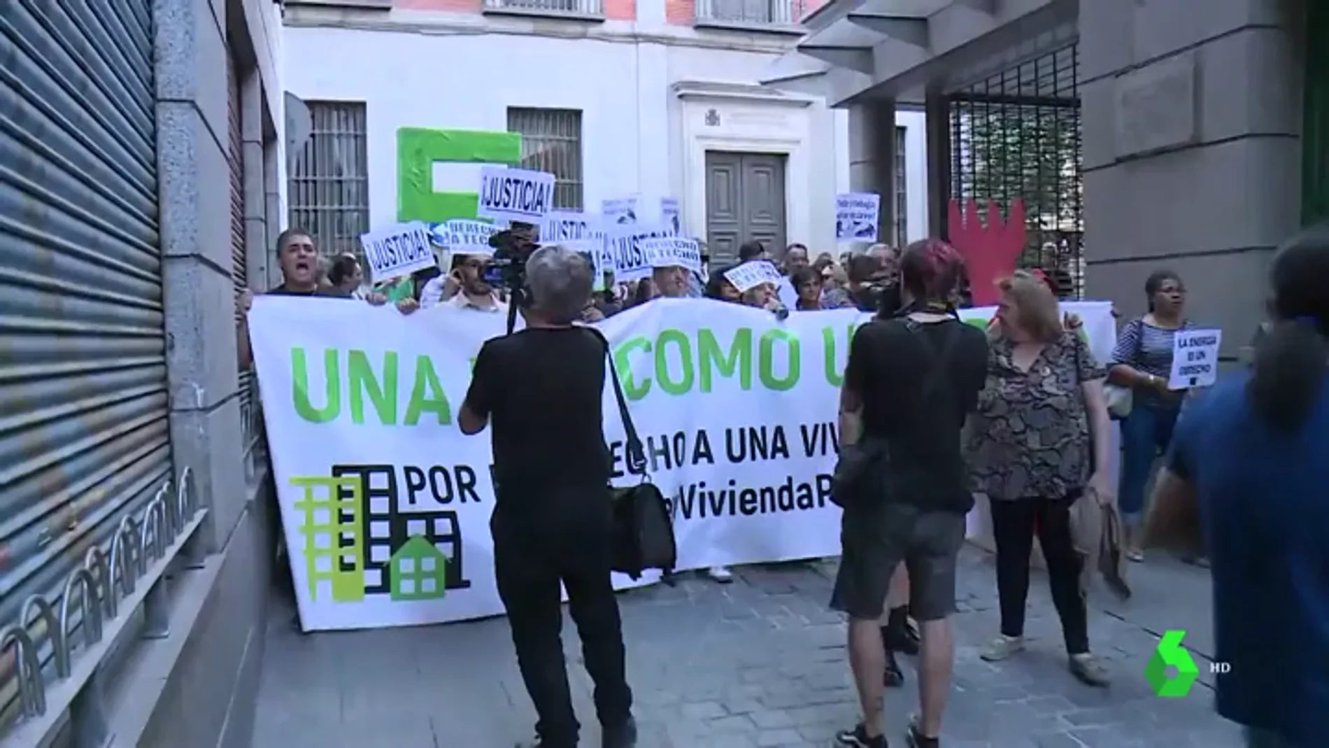 Manifestación contra los desahucios en Madrid