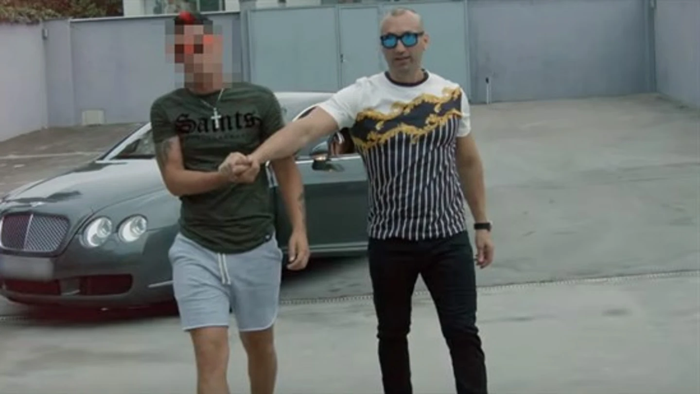 Imagen del vídeo en el que aparece uno de los cabecillas de un clan de narcotraficantes de La Línea Imagen del vídeo en el que aparece uno de los cabecillas de un clan de narcotraficantes de La Línea
