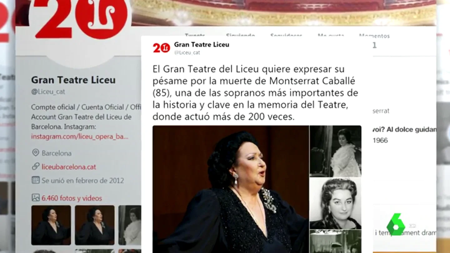 Su querido Liceo, La Scala de Milán, el Royal Opera… los teatros y el mundo de la ópera despiden a Montserrat Caballé Su querido Liceo, La Scala de Milán, el Royal Opera… los teatros y el mundo de la ópera despiden a Montserrat Caballé