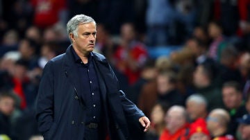 Mourinho, en un partido del Manchester United