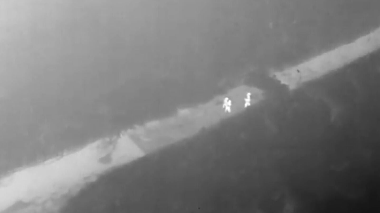 Imagen de la c&aacute;mara t&eacute;rmica de un dron