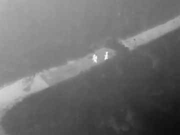 Imagen de la cámara térmica de un dron Imagen de la cámara térmica de un dron