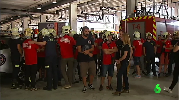 Concentración de bomberos