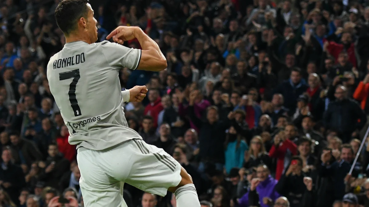 Ronaldo celebra un gol con la Juventus