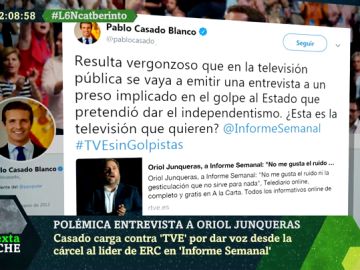 Imagen del tuit de Pablo Casado a TVE Imagen del tuit de Pablo Casado a TVE