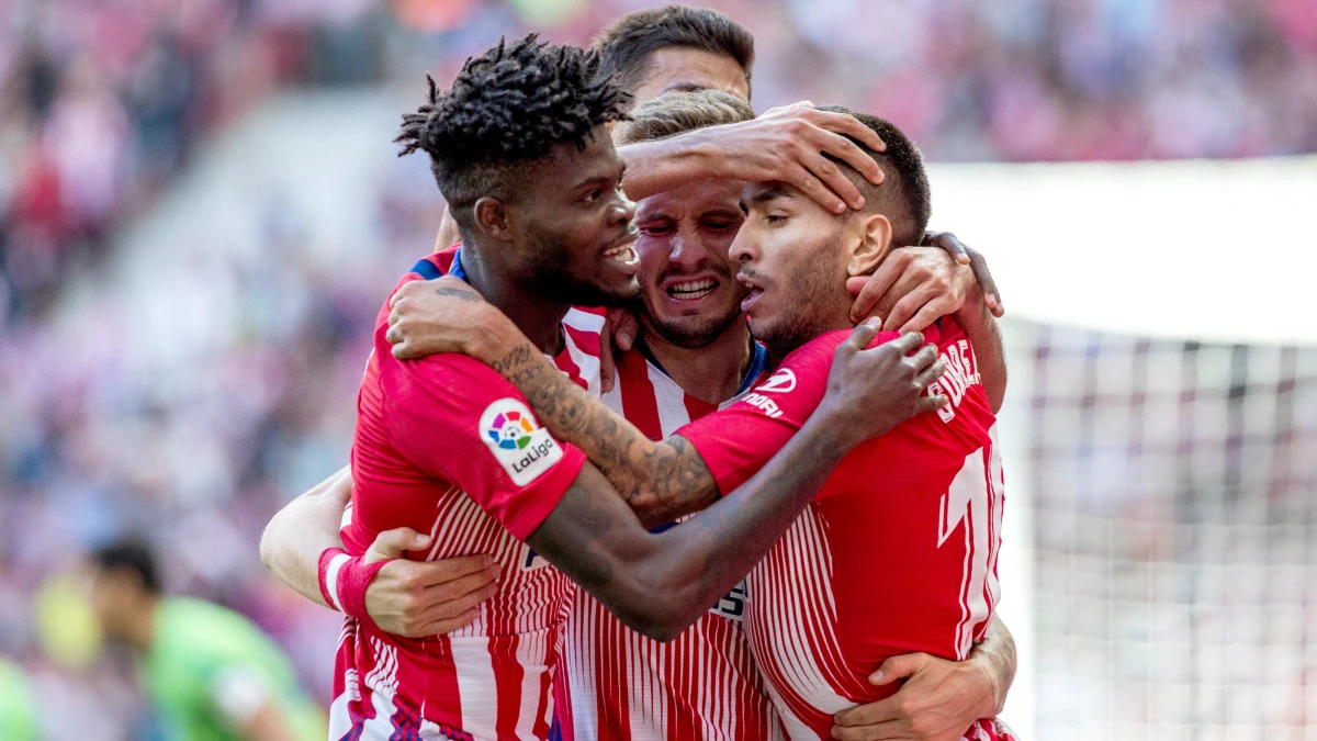 El Atlético celebra un gol