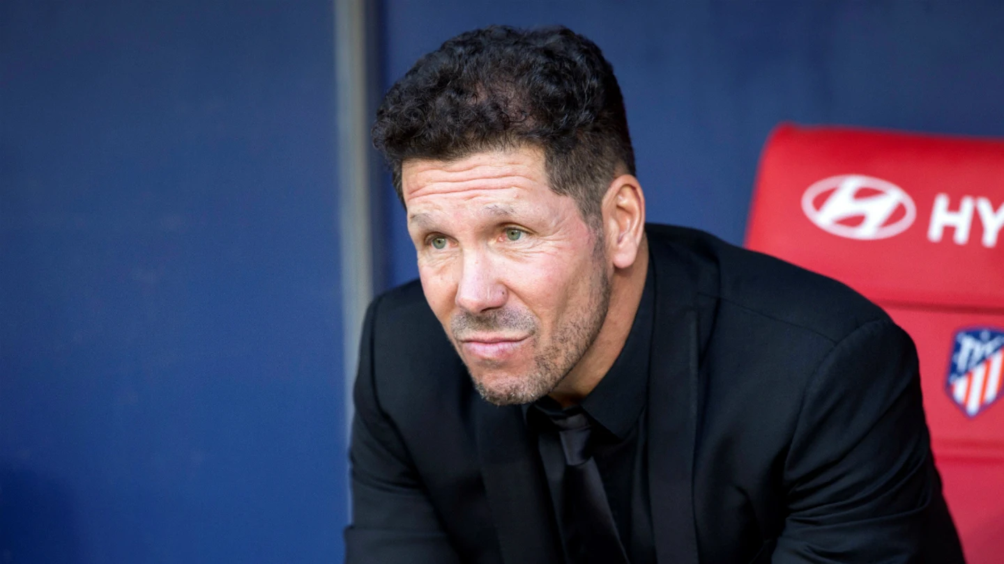 Diego Simeone, en el banquillo Diego Simeone, en el banquillo