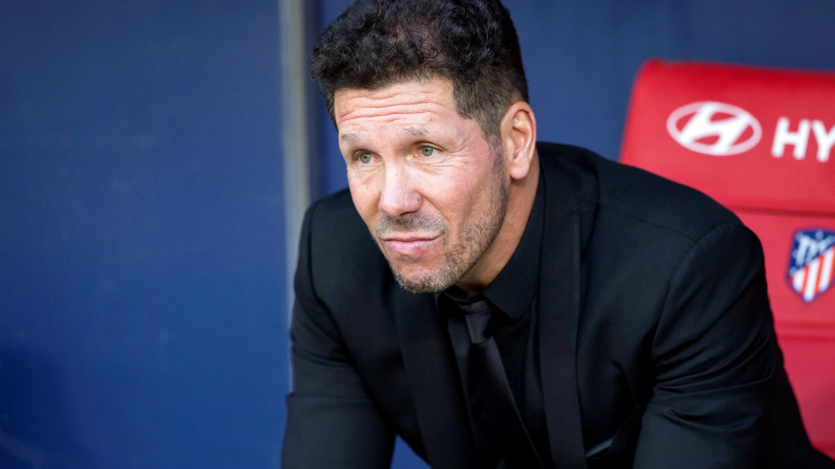 Diego Simeone, en el banquillo