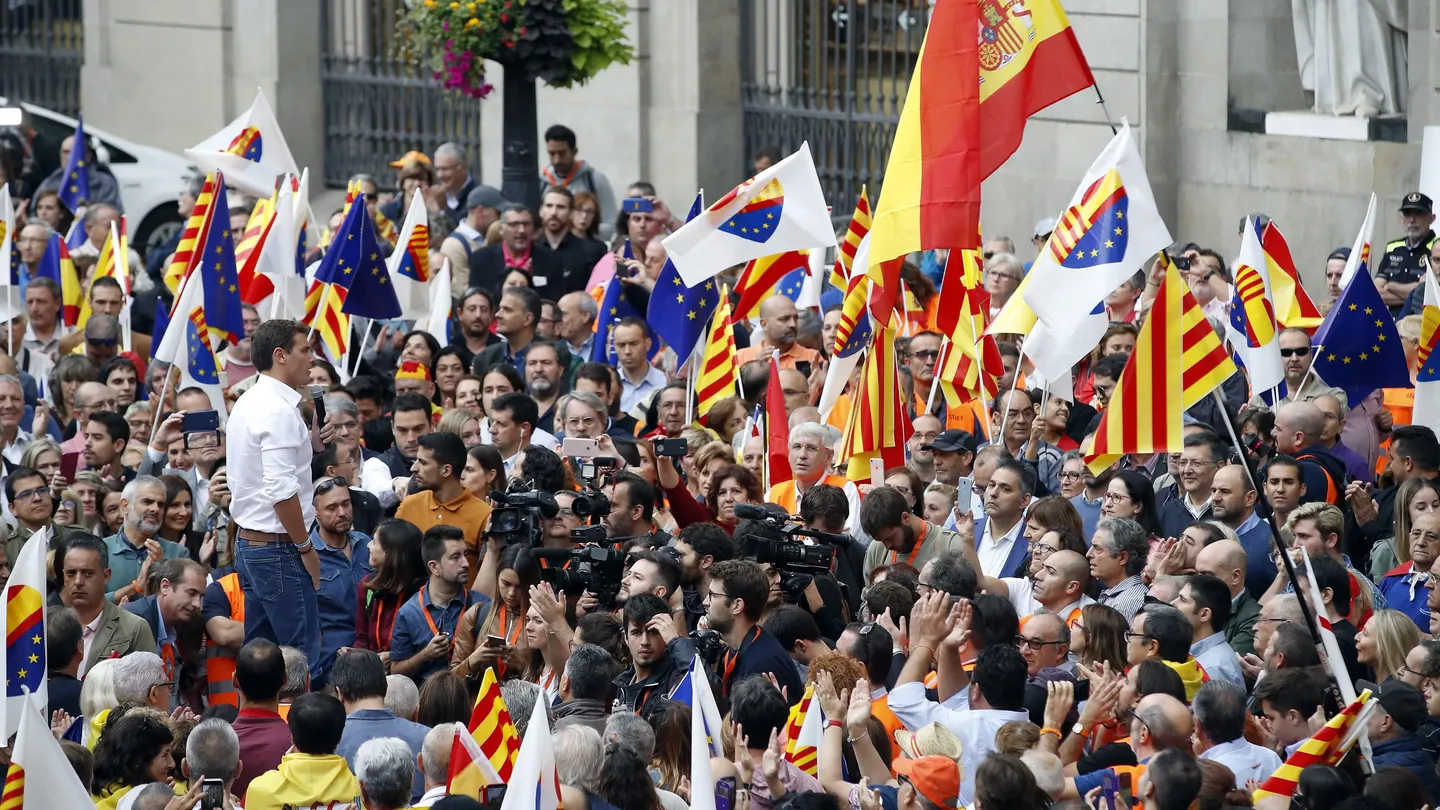 El presidente de Ciudadanos, Albert Rivera, participa en la concentración ciudadana El presidente de Ciudadanos, Albert Rivera, participa en la concentración ciudadana