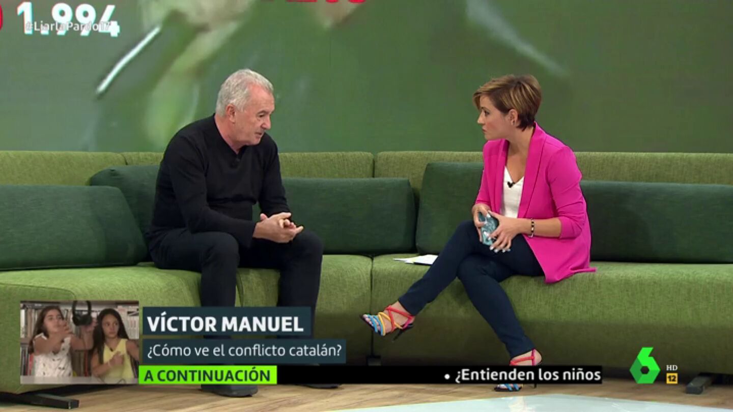 V&iacute;ctor Manuel con Cristina Pardo