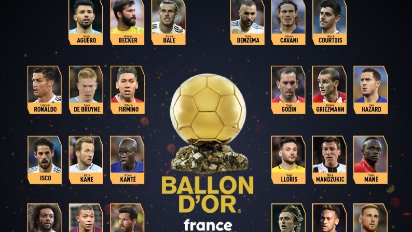 Los 30 jugadores nominados al Bal&oacute;n de Oro