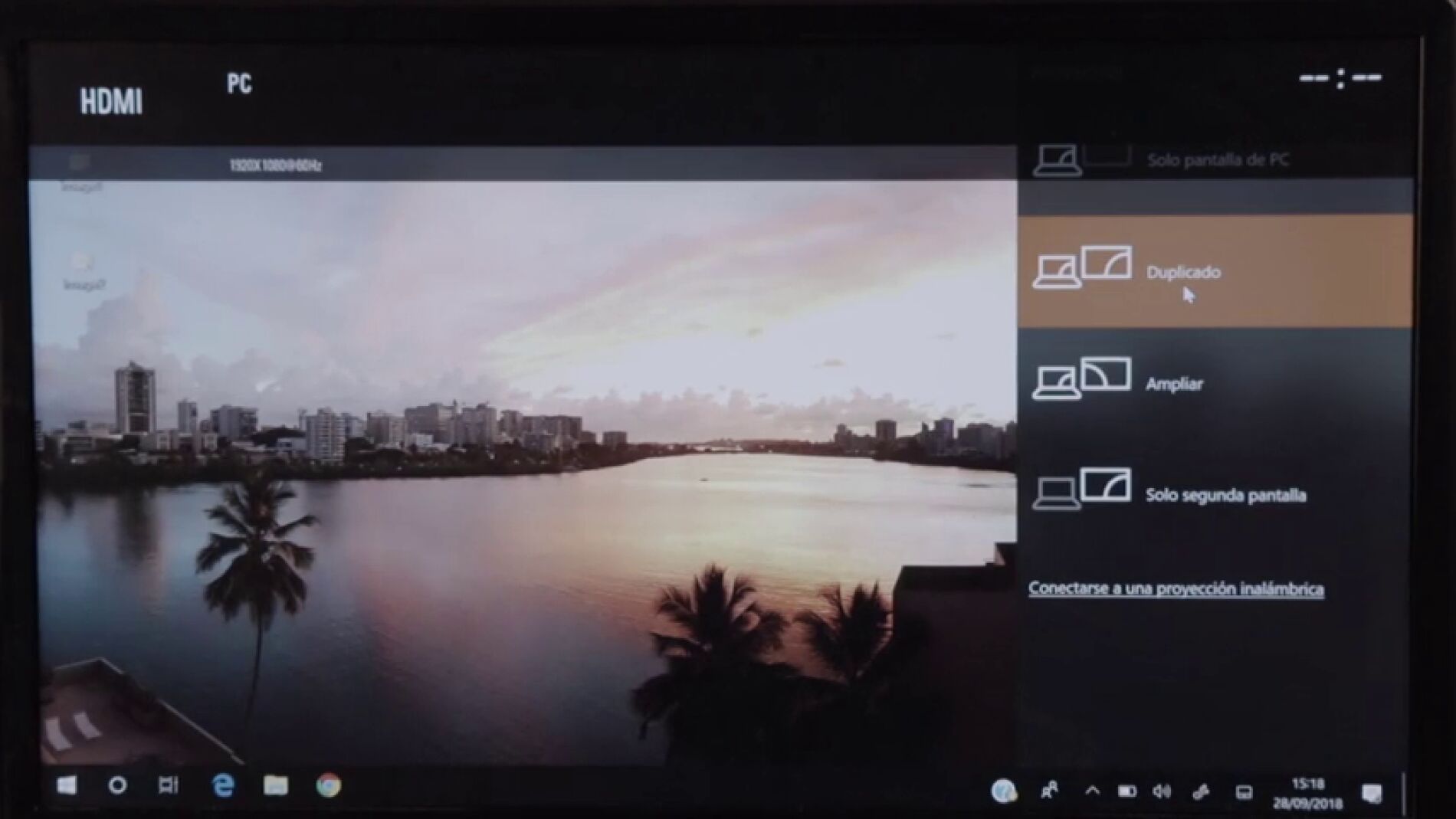 Conectar pc a online pantalla hdmi