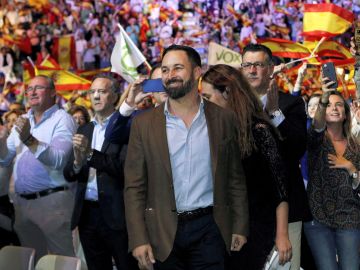 El presidente de Vox, Santiago Abascal, durante un acto político El presidente de Vox, Santiago Abascal, durante un acto político