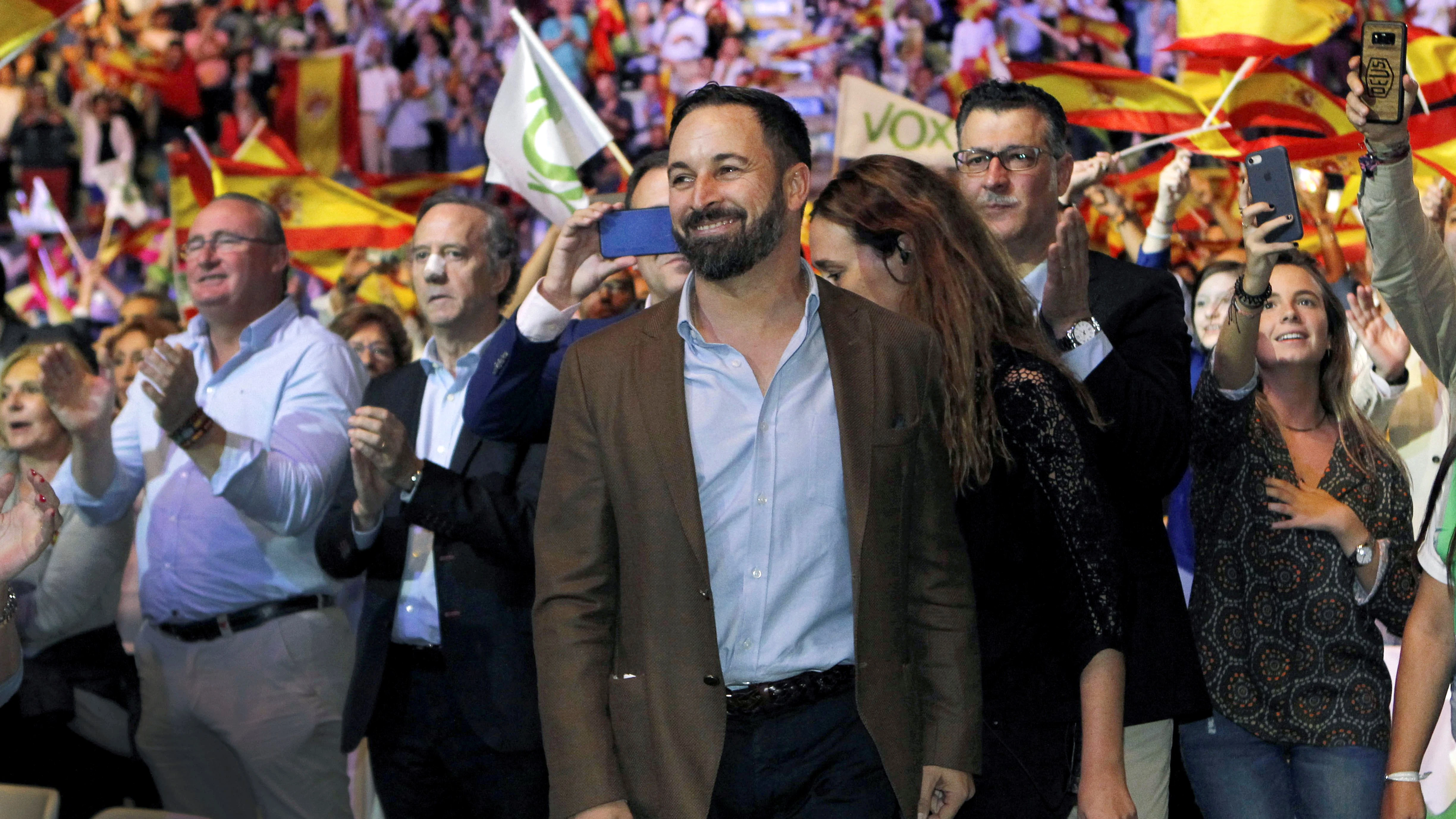 El presidente de Vox, Santiago Abascal, durante un acto político El presidente de Vox, Santiago Abascal, durante un acto político