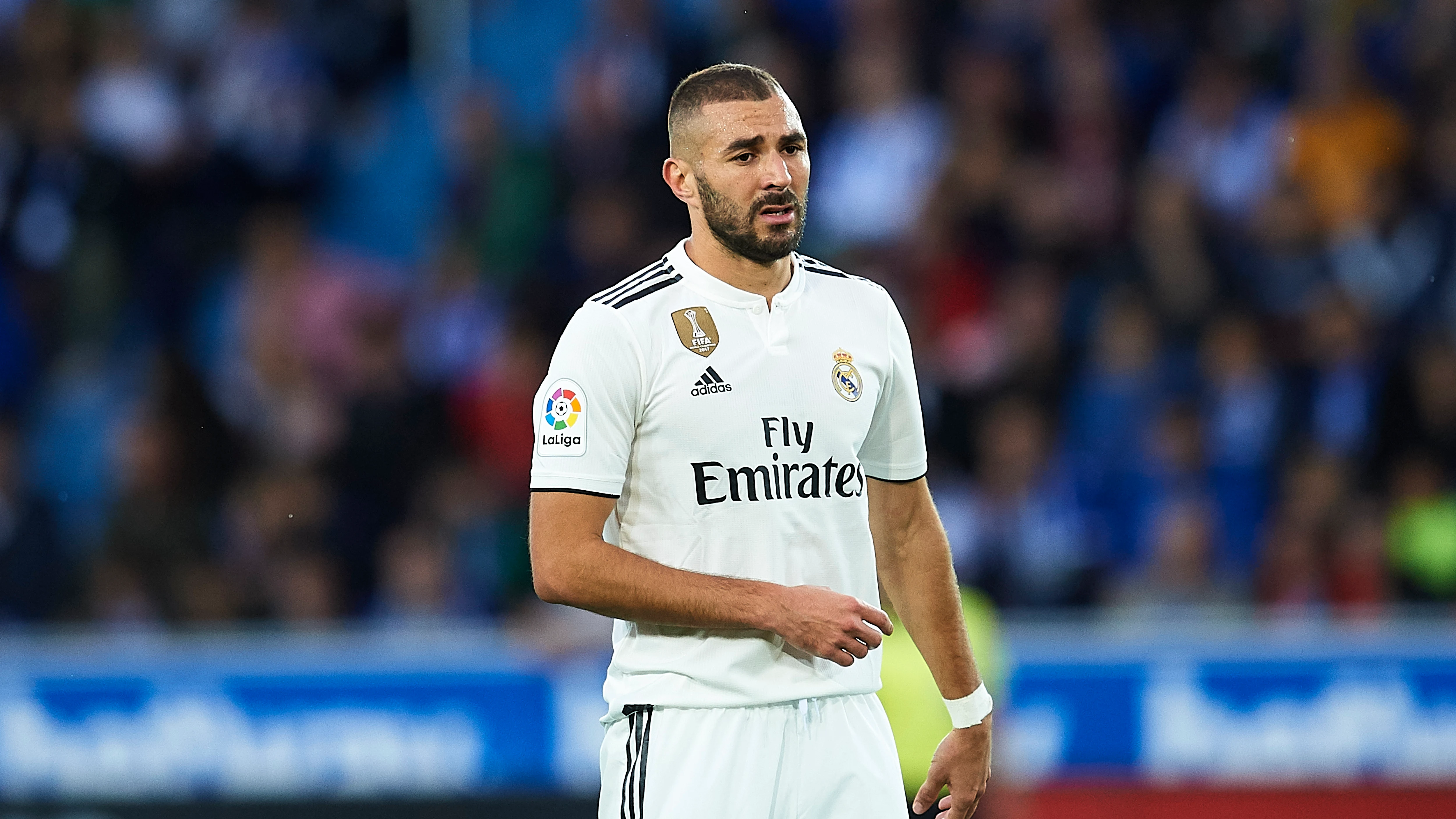 Karim Benzema, en el partido ante el Alavés