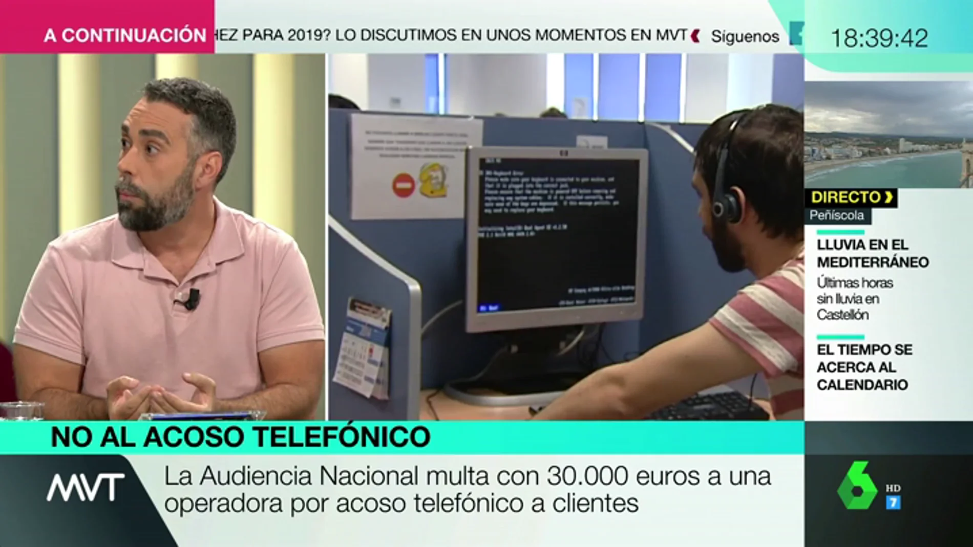 Rubén Sánchez, sobre el acoso de las teleoperadoras: "Si te llaman una vez, hay que avisar para que no lo hagan más. Si lo vuelven a hacer, se puede denunciar"