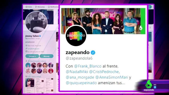 Jimmy Fallon sigue en Twitter a Zapeando Jimmy Fallon sigue en Twitter a Zapeando