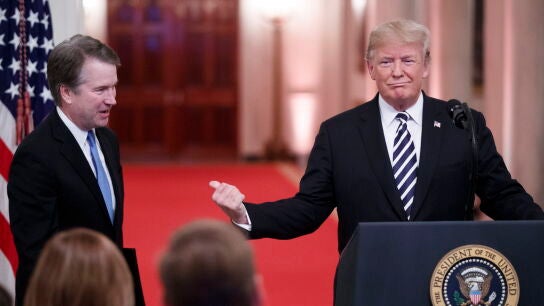 El presidente de EEUU, Donald Trump, junto al juez Kavanaugh