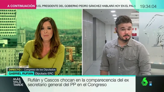 Gabriel Rufián, sobre el rifirrafe en la comisión: "En mi vida he hablado con la señora Escudero. No sabía ni como se llamaba" Gabriel Rufián, sobre el rifirrafe en la comisión: "En mi vida he hablado con la señora Escudero. No sabía ni como se llamaba"