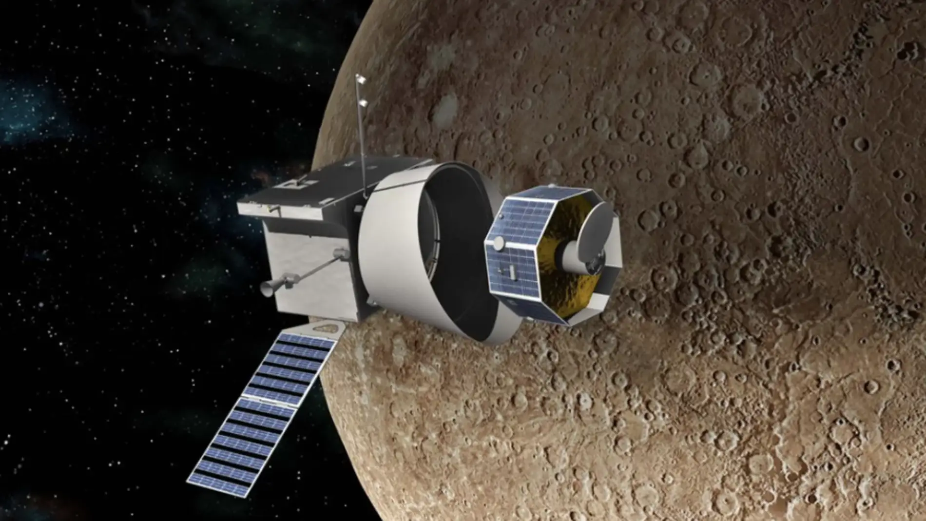 Recreación de la misión BepiColombo rumbo a Mercurio