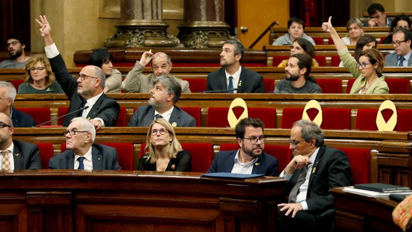 Quim Torra en el Parlament de Catalu&ntilde;a