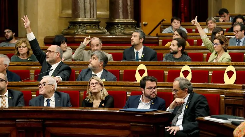 Quim Torra en el Parlament de Cataluña