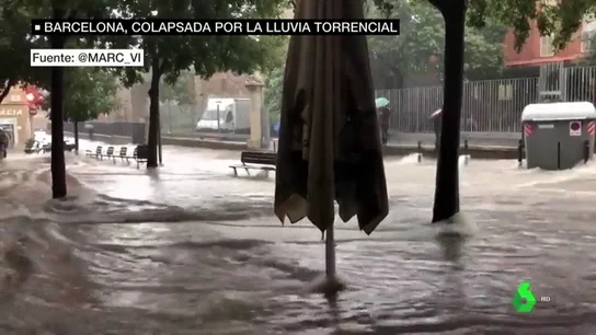 Colapso en Barcelona por las fuertes lluvias en Barcelona Colapso en Barcelona por las fuertes lluvias en Barcelona