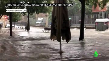 Colapso en Barcelona por las fuertes lluvias en Barcelona