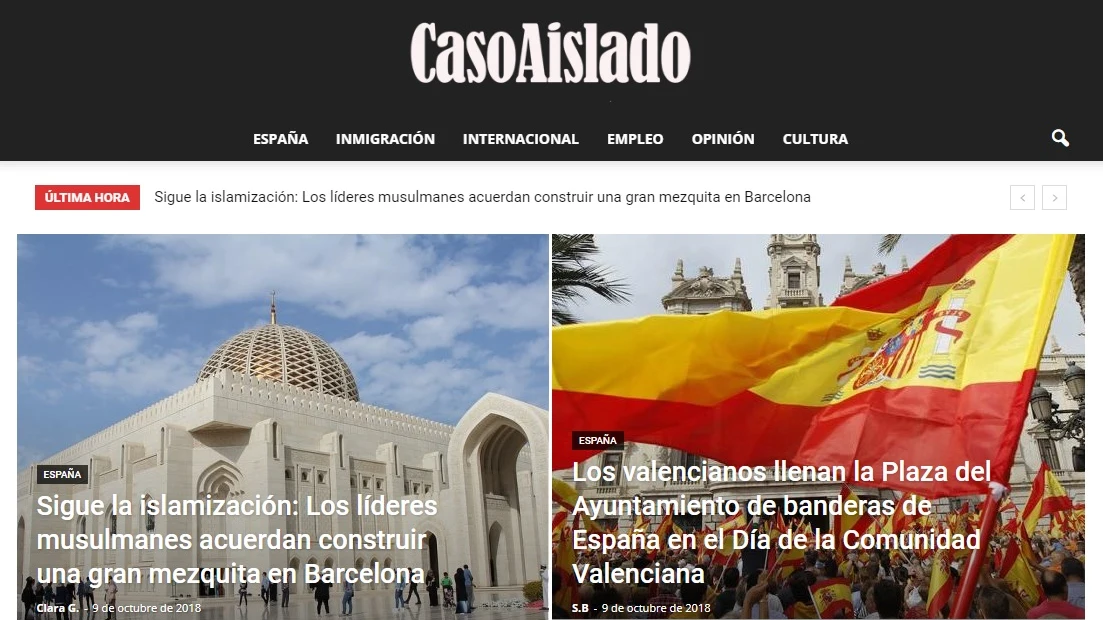 Portada del medio de comunicación 'Caso Aislado'