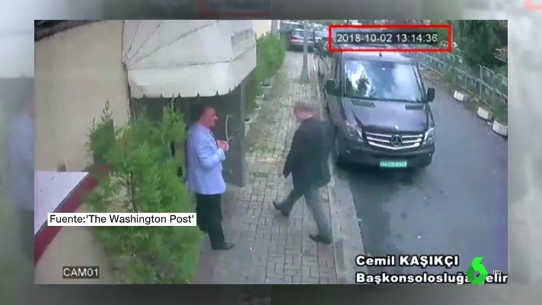 Sale a la luz la última imagen con vida del periodista Jamal Khashoggi entrando en el consulado