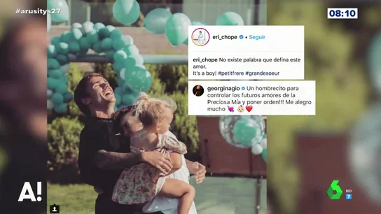 La felicitación machista de Georgina a Griezmann y Erika Choperena por su segundo hijo La felicitación machista de Georgina a Griezmann y Erika Choperena por su segundo hijo