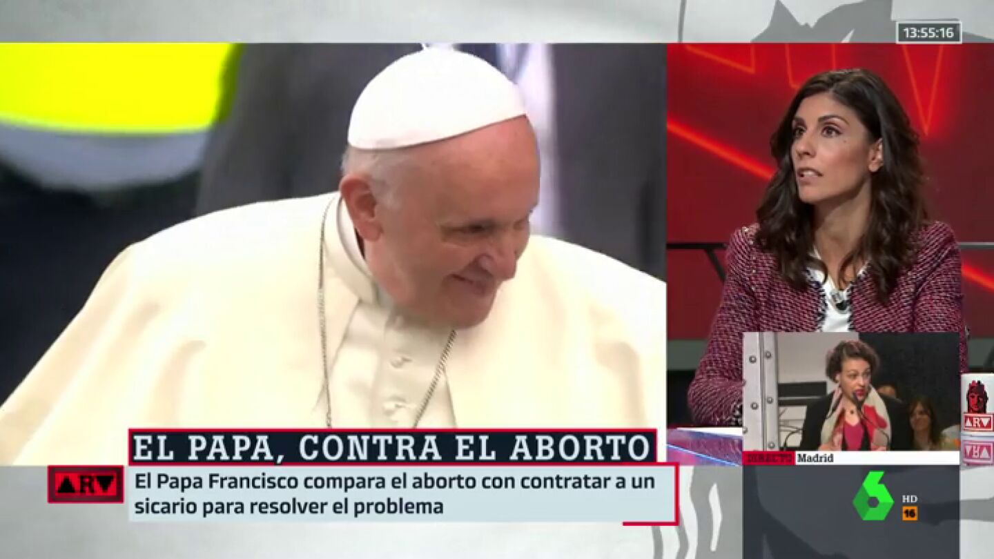El papa Francisco y Raquel Ejerique
