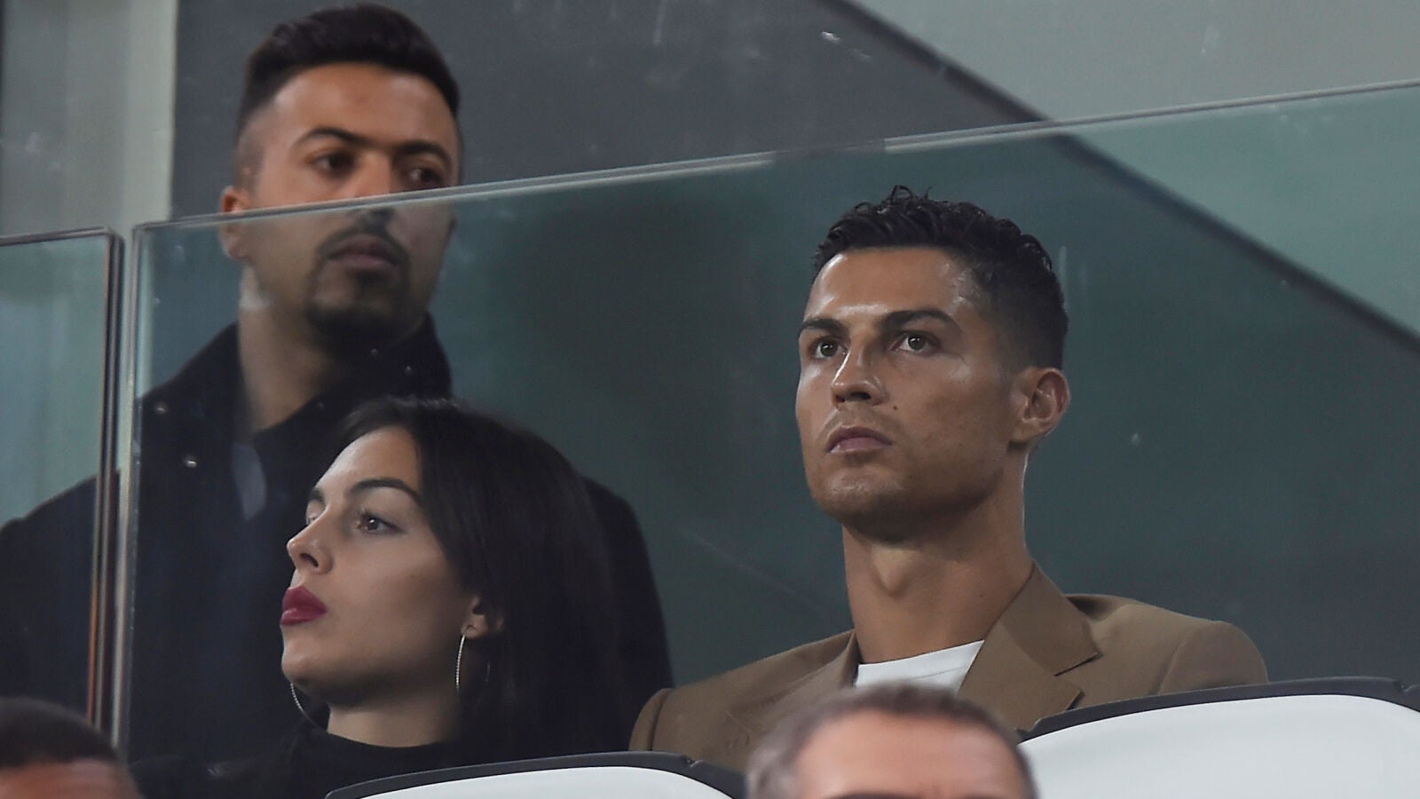 Cristiano Ronaldo, en el palco durante un partido de la Juventus