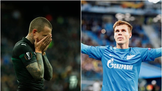 Los futbolistas rusos Mamaev y Kokorin Los futbolistas rusos Mamaev y Kokorin