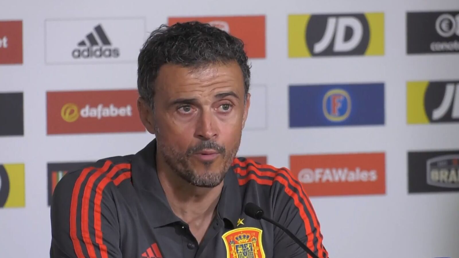 Luis Enrique comparece ante los medios de comunicaci&oacute;n en una imagen de archivo