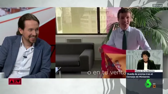 Pablo Iglesias y la campaña del PP Pablo Iglesias y la campaña del PP