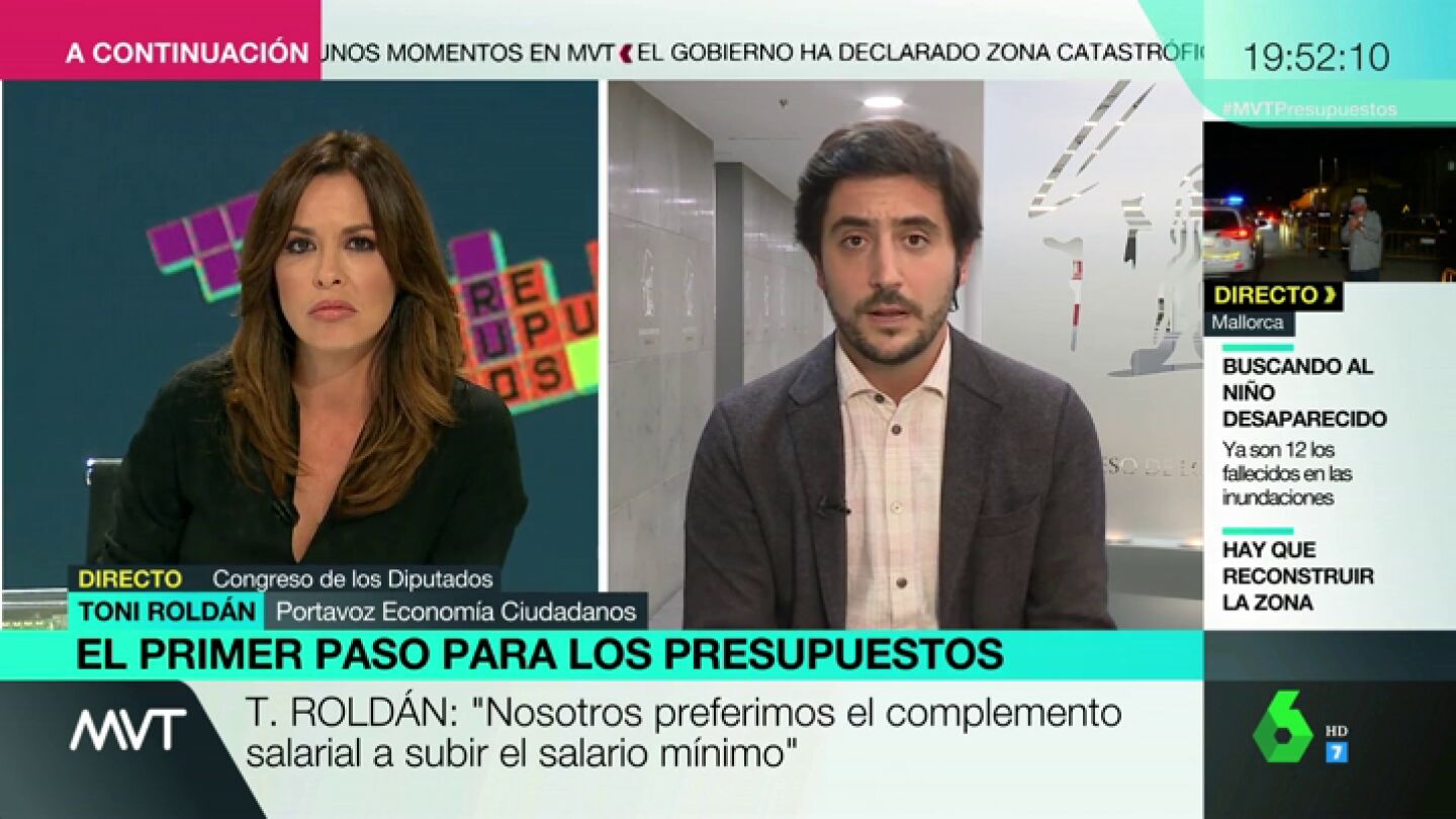 Toni Rold&aacute;n, tras el acuerdo entre Gobierno y Podemos: "Esto no son unos Presupuestos, es una carta a los Reyes Magos"