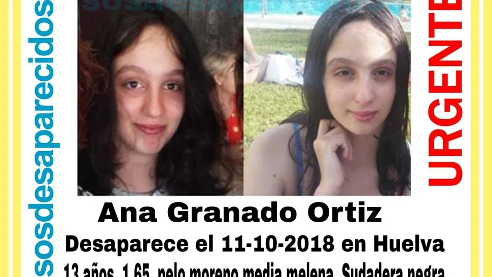 Ana Granado Ortiz, la menor desaparecida en Huelva