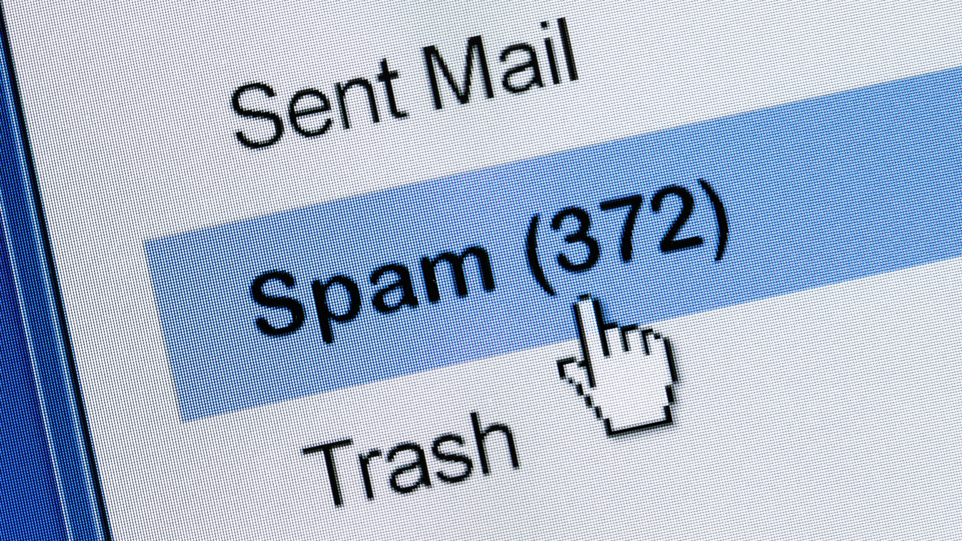 Bandeja de spam en el email