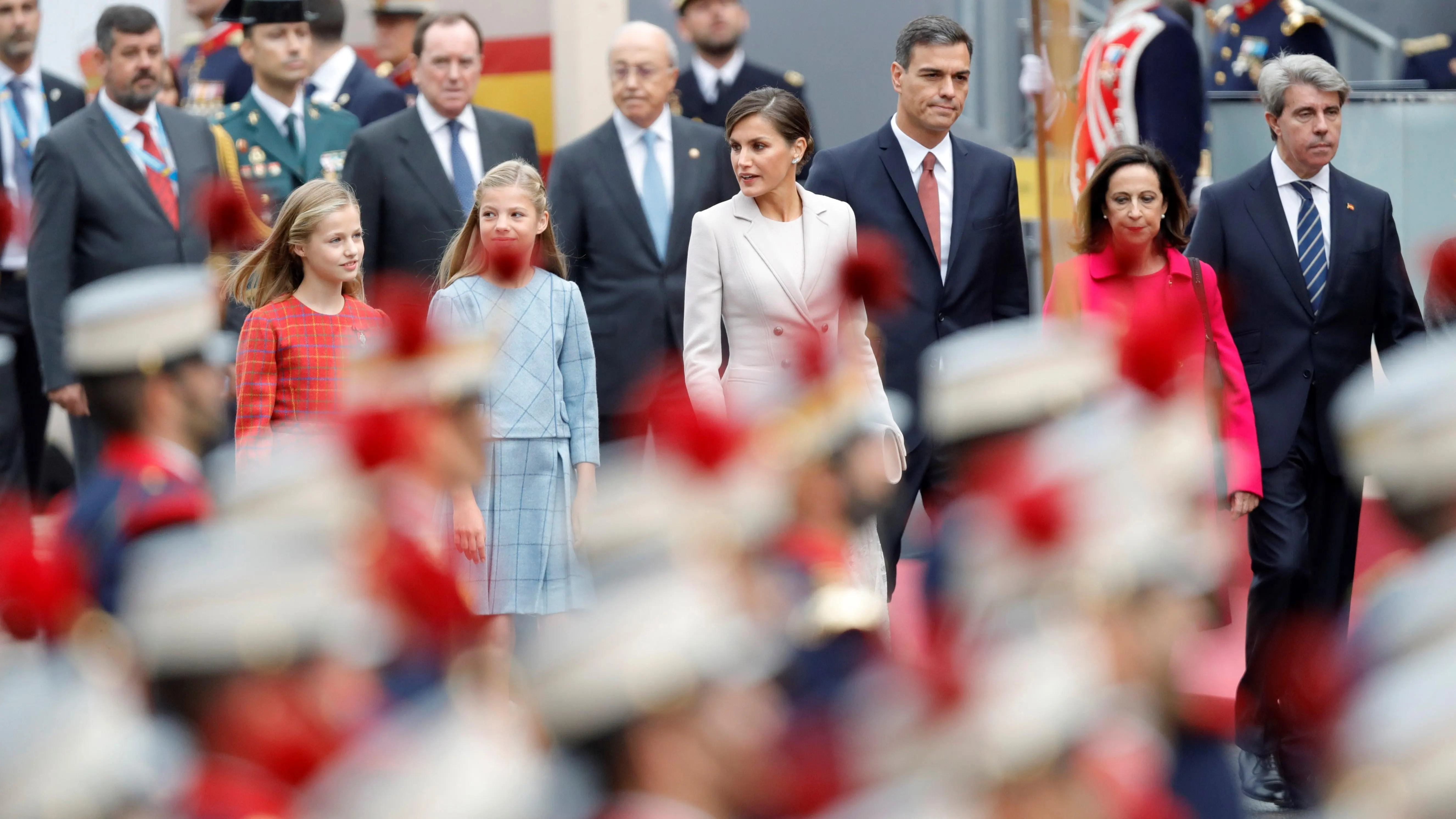 Pedro Sánchez, en el desfile del 12 de octubre