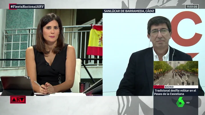 Juan Marín, sobre la manifestación de que encabezan C's, VOX y PP: "No es una cuestión de quién está al frente, sino de qué está representando"