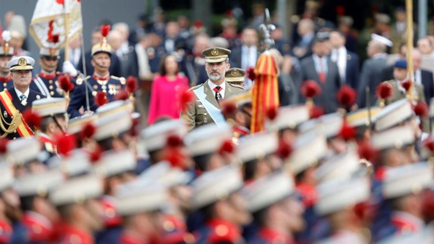 El Rey Felipe VI, en el desfile del 12 de octubre