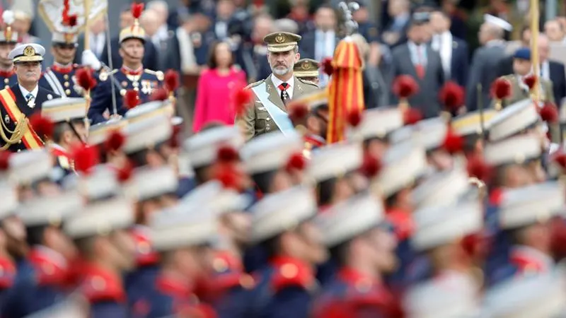 El Rey Felipe VI, en el desfile del 12 de octubre