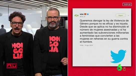Informe Mongolia: "Estamos hartos de no saber distinguir si es PP, VOX, Ciudadanos quien apoya medidas contra la mujer" Informe Mongolia: "Estamos hartos de no saber distinguir si es PP, VOX, Ciudadanos quien apoya medidas contra la mujer"